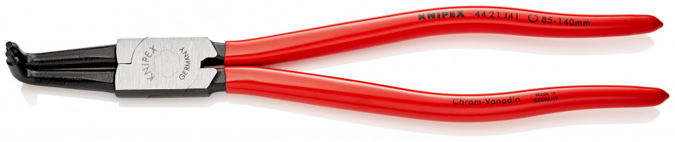KNIPEX 44 21 J41 clește pentru inele de siguranță pentru inele interioare cu alezaje acoperite cu plastic vopsit negru 300 mm