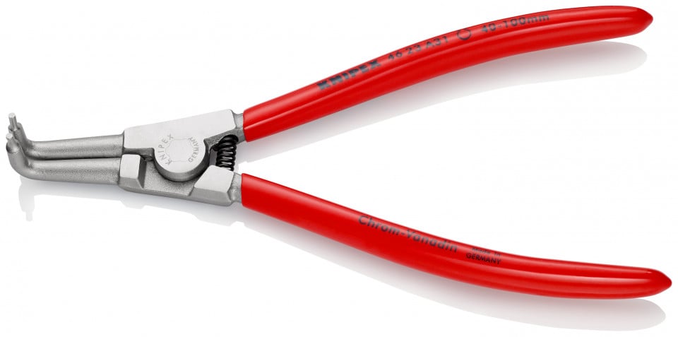 KNIPEX 46 23 A31 clește pentru inele de siguranță pentru inele exterioare pe axuri acoperite cu plastic cromat 200 mm