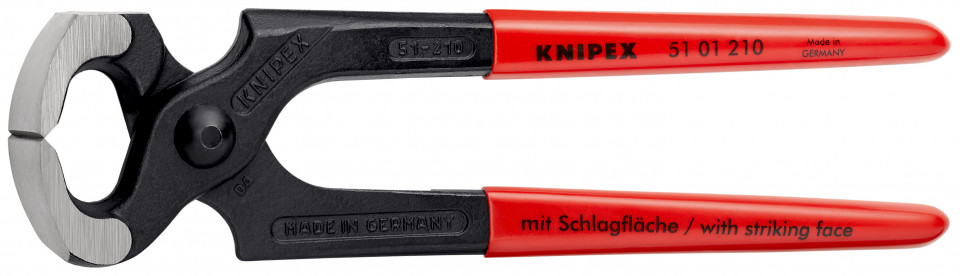 KNIPEX 51 01 210 Clește-ciocan acoperite cu plastic vopsit negru 210 mm