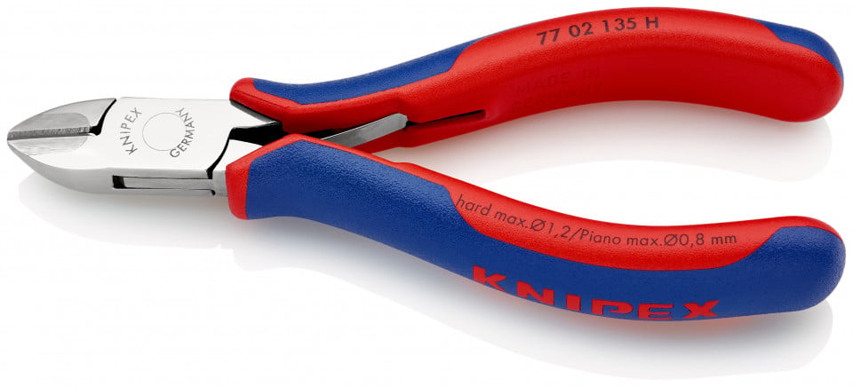 KNIPEX 77 02 135 H Şfic pentru electronică, cu lamă pentru metale dure cu manşoane multicomponent 135 mm