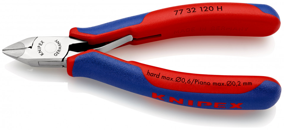 KNIPEX 77 32 120 H Şfic pentru electronică, cu lamă pentru metale dure cu manşoane multicomponent 120 mm