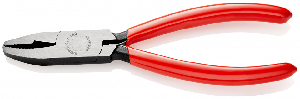 KNIPEX 91 71 160 Patent de mărunțit sticlă acoperite cu plastic vopsit negru 160 mm