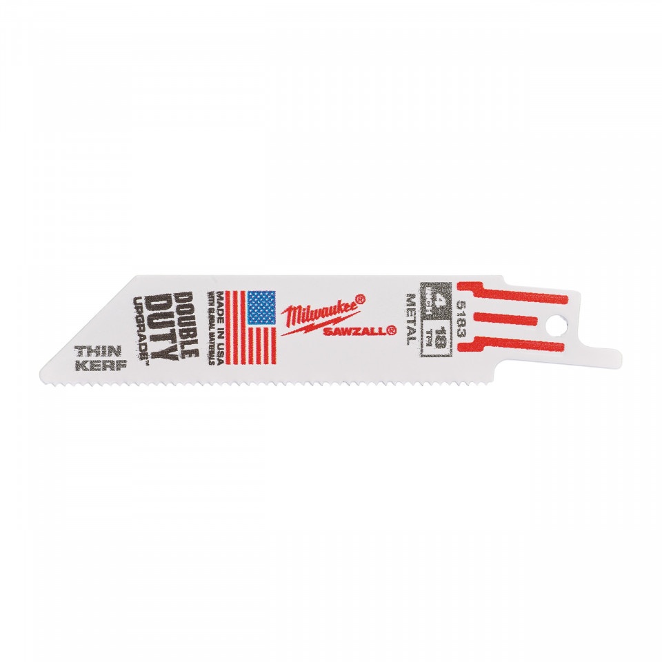 Metal: Pânze THIN KERF Milwaukee SM 100 x 18 Tpi - 5 bucati