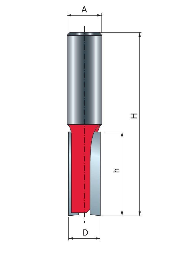 MM- Freza cu coada, cilindrico frontala, placata CMS Z=2, DIM 10 - MM-11008P