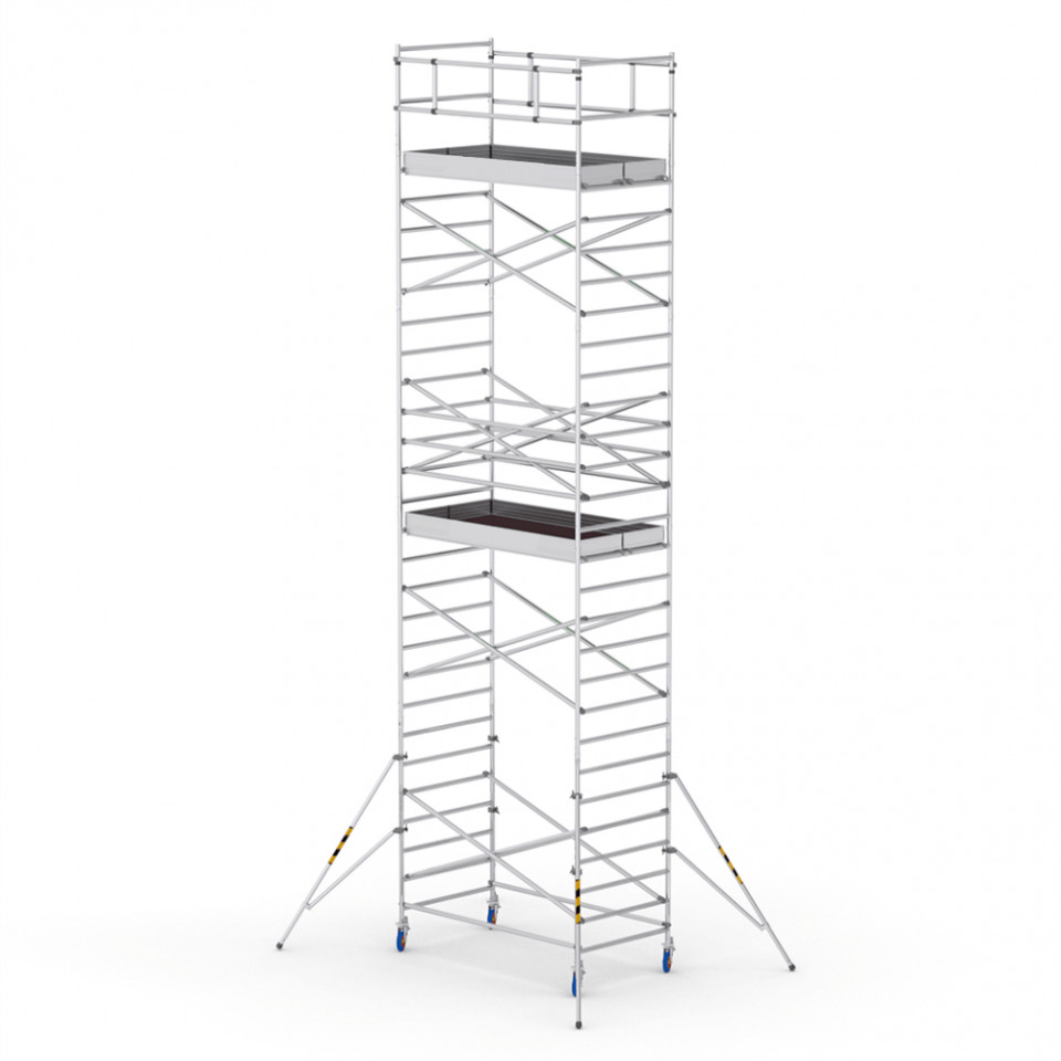 ProTUBE L10 Schela mobila profesionala din aluminiu H lucru 9,8m, podina 120 x 240 cm