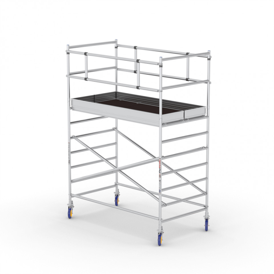 ProTUBE L4 Schela mobila profesionala din aluminiu H lucru 4,1m, podina 120 x 240 cm