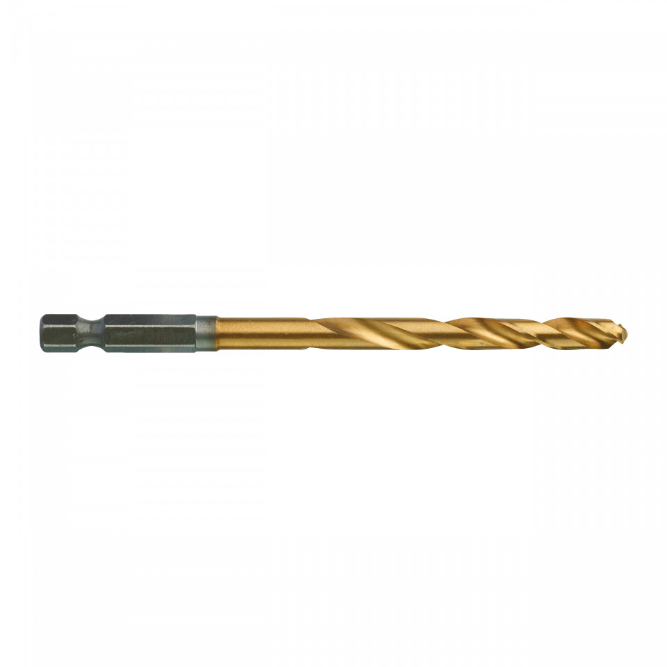 RED HEX Bughie HSS-TiN metal Milwaukee Ø 6x63x105 mm - set 10 buc, tijă de prindere ¼″ hex