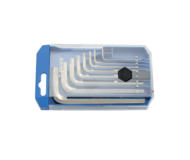 Set de 8 chei locas hexagonal in cutie de plastic Unior 2-10 mm
