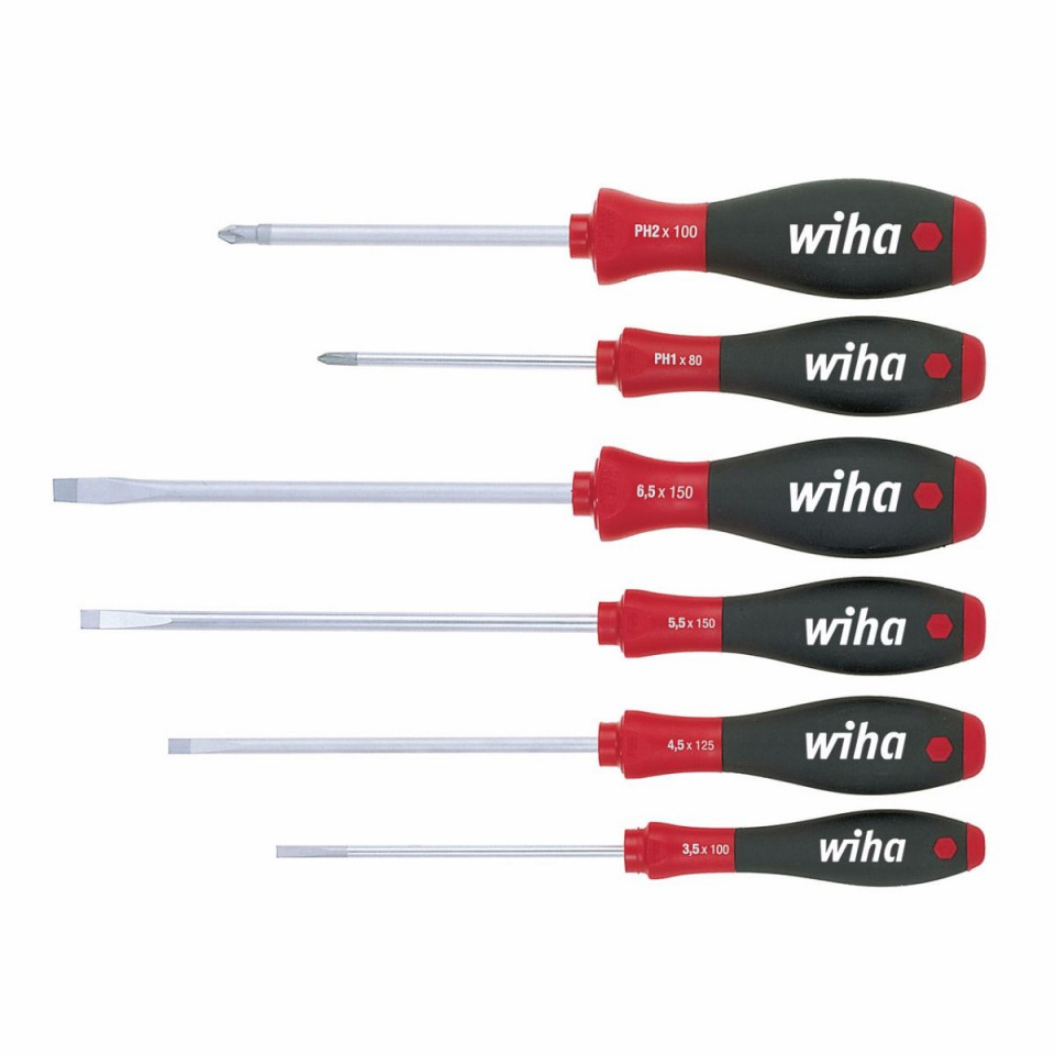 Set de șurubelnițe drepte și Phillips WIHA SoftFinish, 6 piese