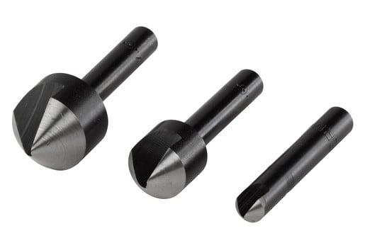 Set de zencuire WS Wolfcraft 2504000, 3 piese D 6, 12, 16 mm, unghi zencuitor 45°, tija de prindere D 6 mm.