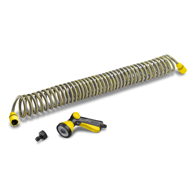 Set furtun spiralat "Starter" 10m și pistol de udat