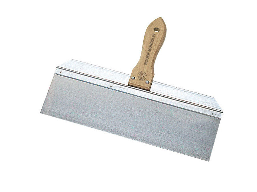 Spatula INOX cu montura de aluminiu, maner de lemn - 30
