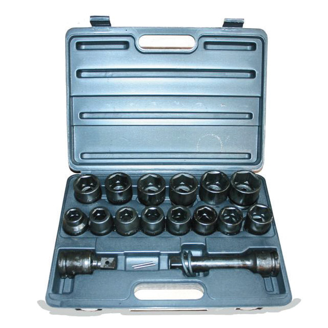 Trusa 16 piese OZAT capete tubulare de impact scurte 1/2" 11-27mm