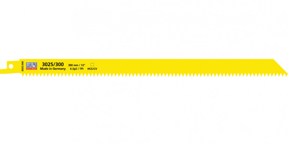 3025/300 Panza HCS/CV pentru fierastrau sabie pentru lemn / 5 bucati, DIM 300 x 19 x 1.05 mm
