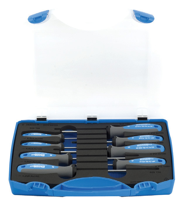 607PB8TBI Set surubelnite combinate, maner trimaterial TBI, cromate / 8 piese - 621445