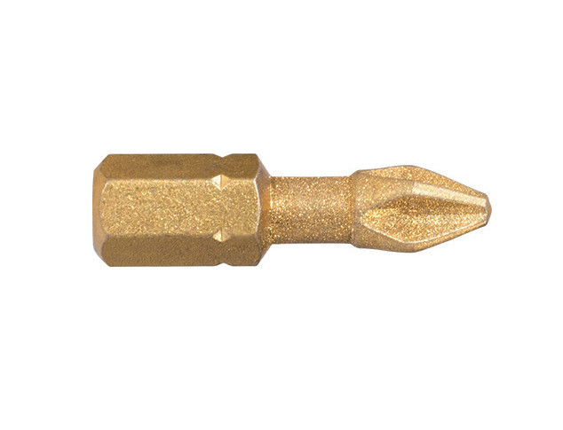 Bit DIAMOND TiN IMPACT 1/4" DIN/ISO 1173 - Forma C 6,3 - profil Phillips PH 1,L 25