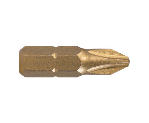Bit TiN CVD 1/4" DIN/ISO 1173 Forma C 6,3 - profil Phillips PH 2, L 25