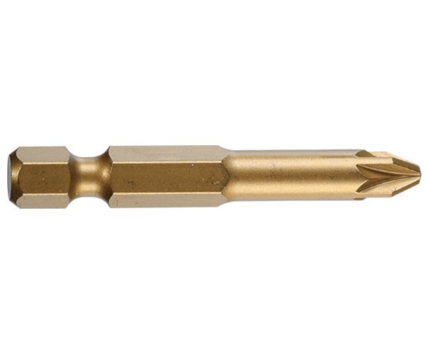 Bit TORSION TiN CVD 1/4" DIN/ISO 1173 - Forma E 6,3 - profil Pozidriv PZ 3,L 50