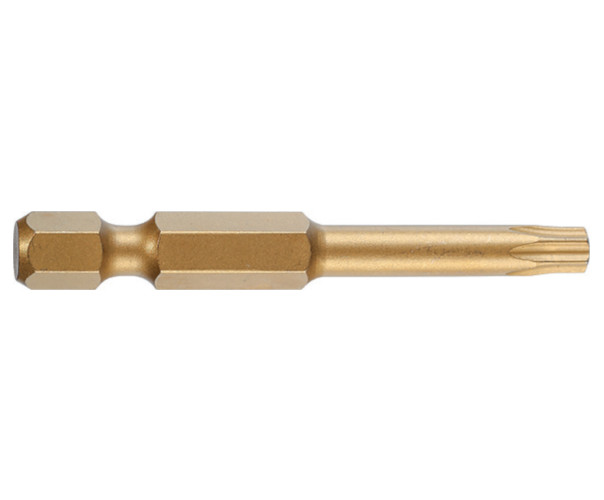 Bit TORSION TiN CVD 1/4" DIN/ISO 1173 - Forma E 6,3 - profil TORX, L 50, DIM TX 30