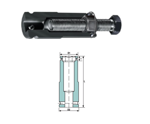 Cap cheie tubulara de impact cu inel de retinere OZAT 1/2", varianta scurta 8mm L38mm