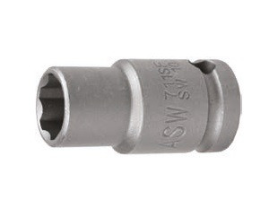 Cap cheie tubulara de impact cu pereti subtiri si profil de protectie ASW 1/2", 10mm L38mm