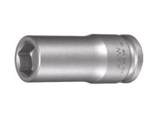 Cap cheie tubulara de impact lunga ASW cu pereti subtiri si profil de protectie 3/8" 11mm L50mm