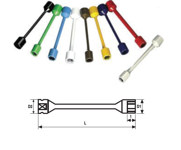 Cap cheie tubulara de torsiune OZAT 1" 6 laturi 27mm L305mm