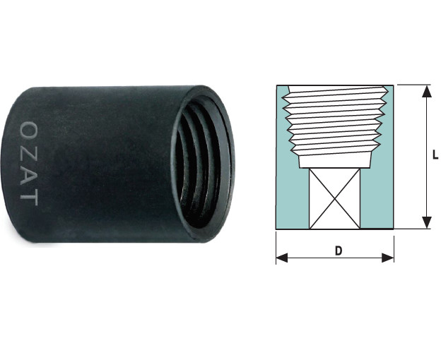 Cheie tubulara de impact OZAT 1/2" pentru demontat prezoane, 20mm L38mm