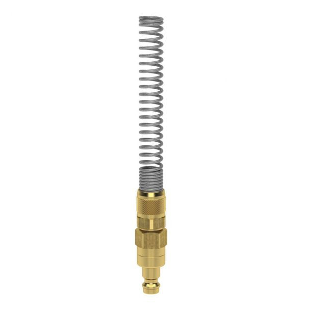 Cupla rapida mini tata Ludecke ESM_6_SQFAB, DN 5, piulita + arc, furtun 6x8 mm