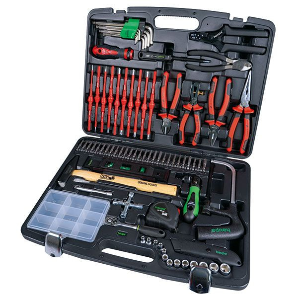 Geanta cu scule pentru electricieni, HAUPA ElektroCombo, 78 piese