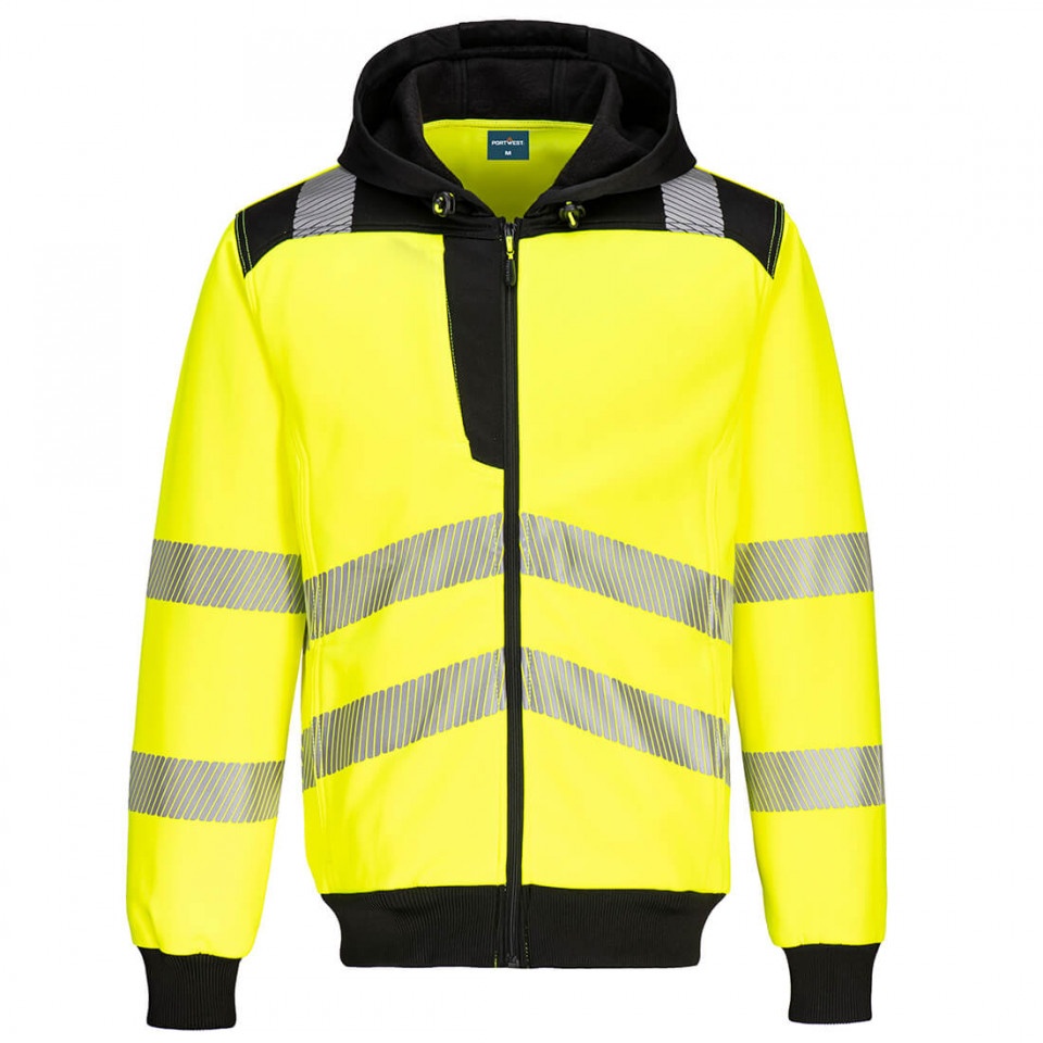 Hanorac cu fermoar PW3 Hi-Vis PW327