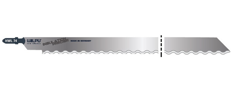 HWL 74 Panza HCS/CV pentru fierastrau vertical, prindere T, cauciuc si piele, DIM 250 x 19 x 1.27 mm - 02853 00003