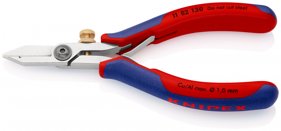 KNIPEX 11 82 130 Cleşte pentru dezizolare pentru sisteme electronice cu manşoane multicomponent 140 mm