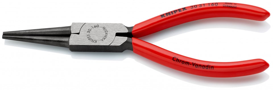 KNIPEX 30 31 160 Patent cu cioc lung acoperite cu plastic vopsit negru 160 mm
