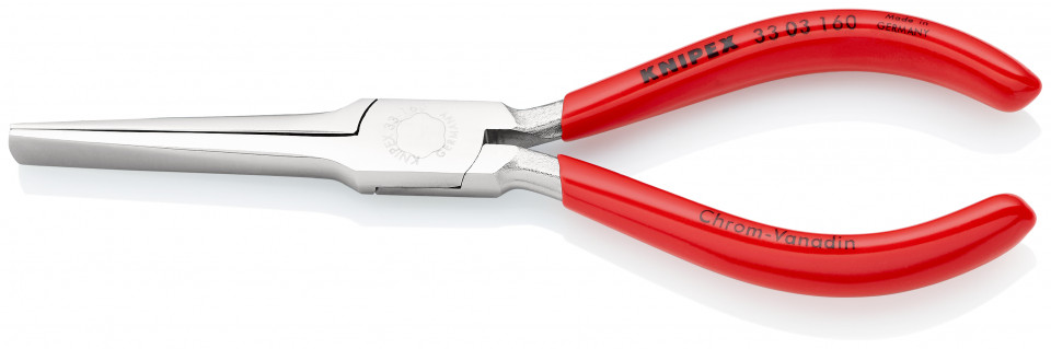 KNIPEX 33 03 160 Clește pentru țesători acoperite cu plastic cromat 160 mm