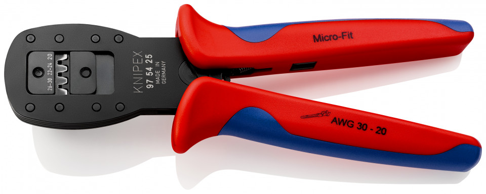 KNIPEX 97 54 25 Clește de sertizare pentru fișe miniaturale Sertizare paralelă pentru fişe din seria Mini-Fit™ de la Molex LLC cu manşoane multicomponent brunat 190 mm