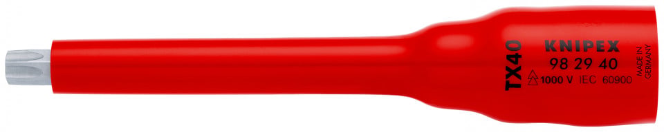 KNIPEX 98 29 40 adaos pentru cheie tubulară (bihexagonal) pentru TX40 123 mm