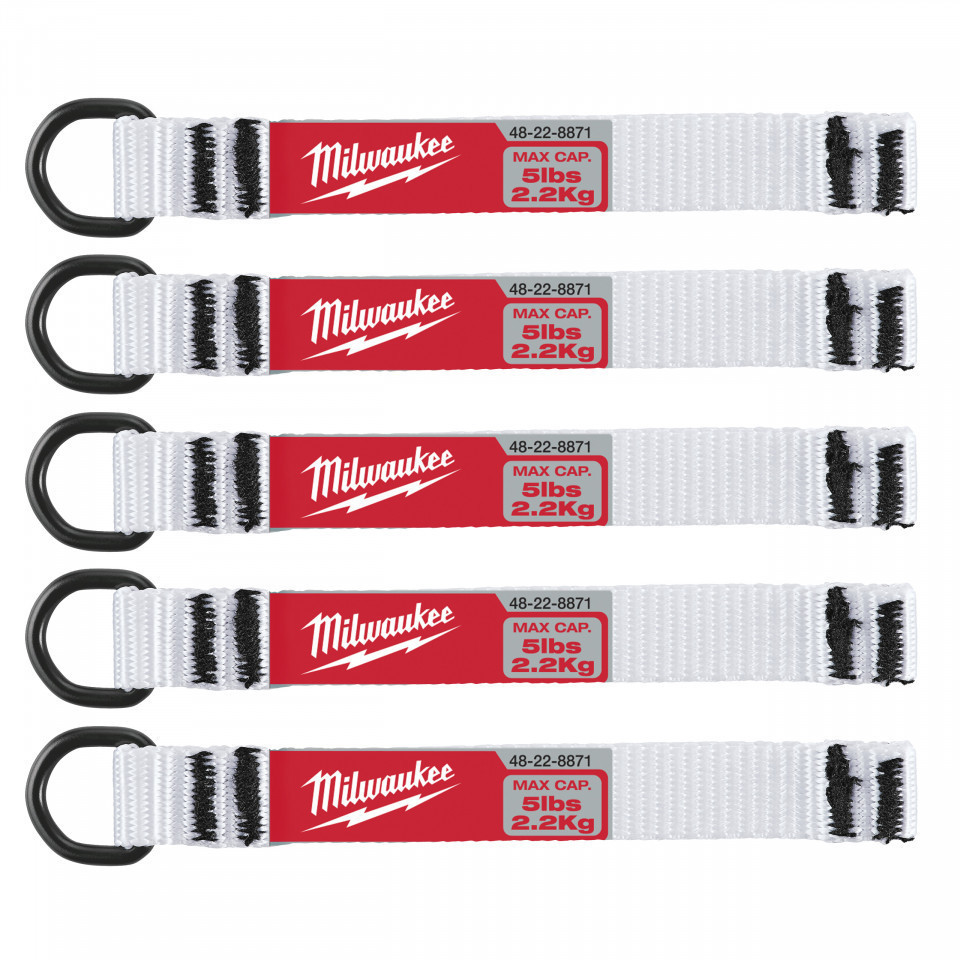 Maner Quick-Connect Milwaukee pentru unelte pana la 2.25 kg, set 5buc, culoare Alb