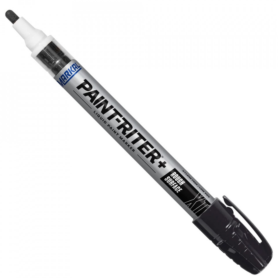 Marker vopsea Paint Riter pentru suprafete dure, negru
