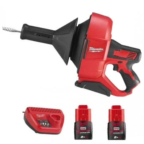 Mașină desfundat țevi sub-compactă cu spirală cu diametrul de 6 mm M12™ Milwaukee M12 BDC6-202C, alimentare cu acumulator - echipat