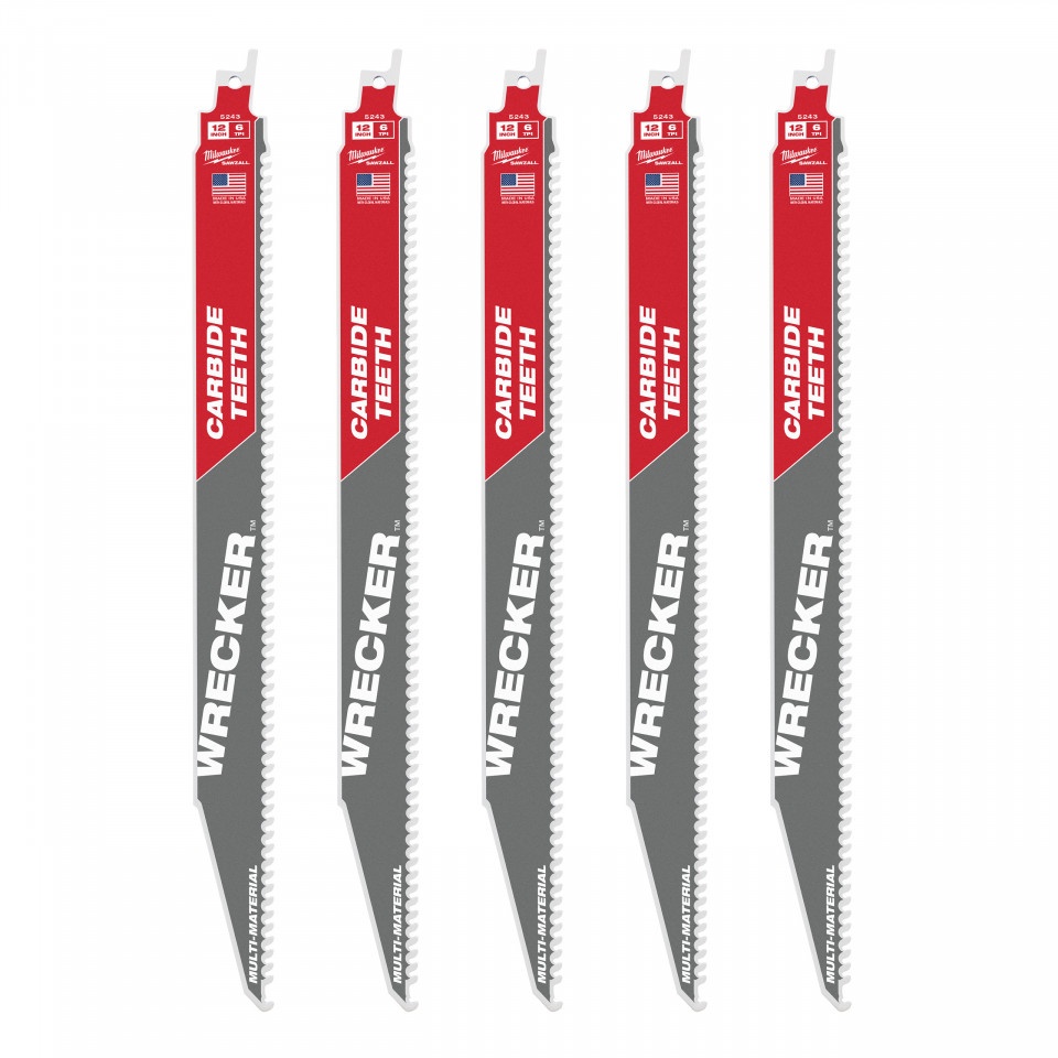 Multimaterial: Pânze Heavy Duty WRECKER™ cu dinți din carbură Milwaukee (Lungimea pânzei (mm): 300) - 5 bucati