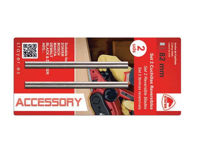 P 910 - Accesorii Set 2 cutite rindea, DIM 82 mm - 12.195