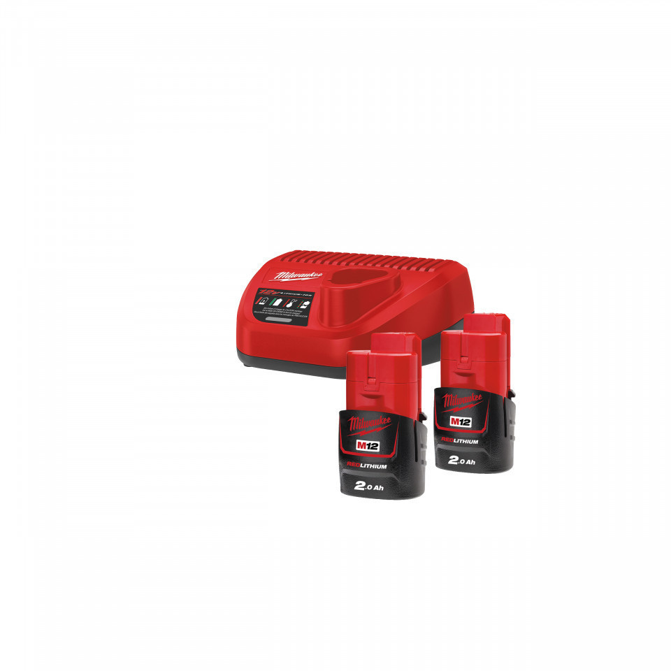 Pachet NRG M12™ Milwaukee M12 NRG-202, alimentare cu acumulator - echipat