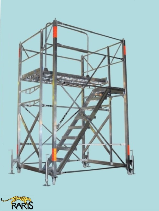 Platforma , mobila, compacta, inaltimea reglabila, din aluminiu, tip PMCIR