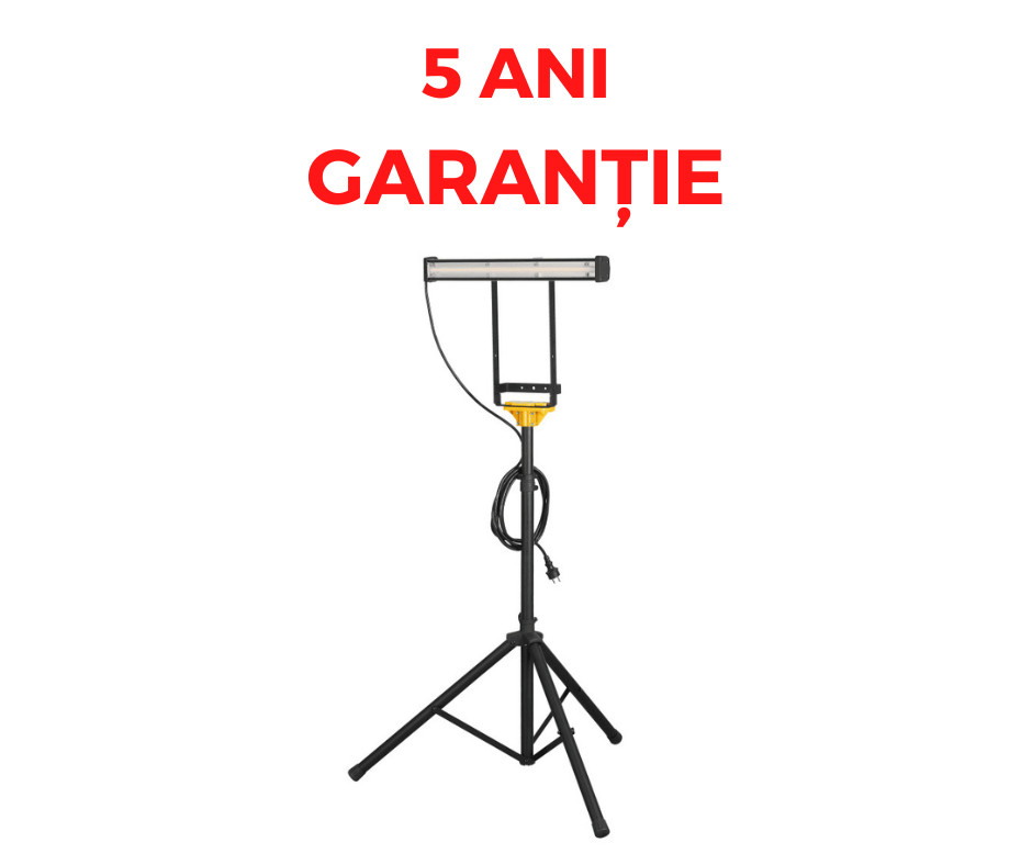 Proiector LED pentru zugravit 6100 lumeni, 49 W, IP54, rezistenta la impact IK07, trepied inclus