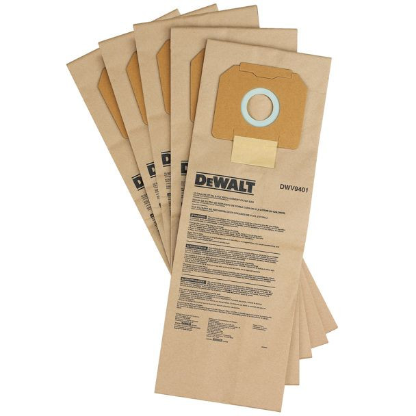 Saci de hartie pentru aspirator Dewalt, DWV9401, 5buc./set