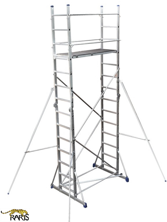 Schela RARIS rabatabila formata din 2 scari de aluminiu cu balamale articulate, tip SCBA