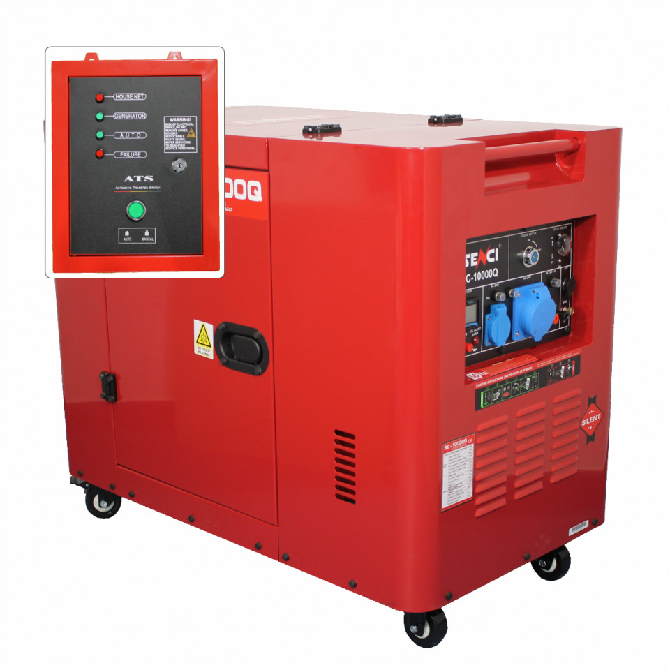 SENCI, Generator SC10000Q, Putere max. 8 kW, 230 V, ATS&AVR, motor Diesel
