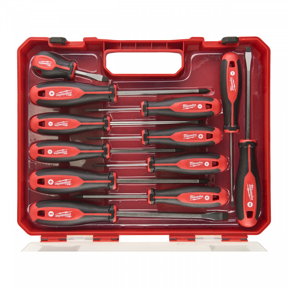 Set 12 surubelnițe Milwaukee Trilobe [ PZ0 / PZ1 / PZ2 / PH0 / PH1 / PH2 / SL2.5 / SL4 / SL5.5 / SL6.5 / SL6.5 / SL8 ]