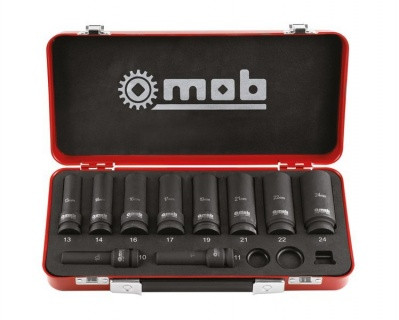 Set 13 piese MOB capete impact lungi 1/2" + accesorii 10-24mm